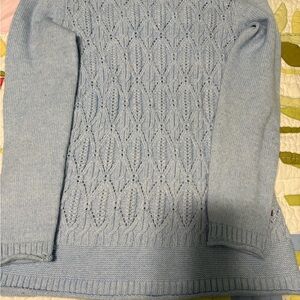 Talbots Light Blue Diamond Knit Sweater
